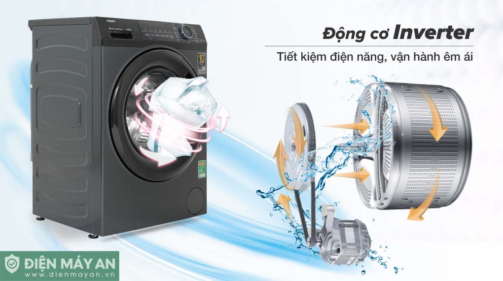 Máy giặt Aqua Inverter 9.5 kg AQD-A952J BK